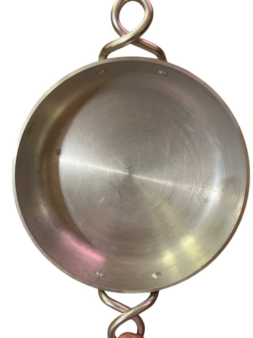 Vintage MCM Aluminum Cookware Dish Black Lid Starburst Used Handles Small - Picture 5 of 14
